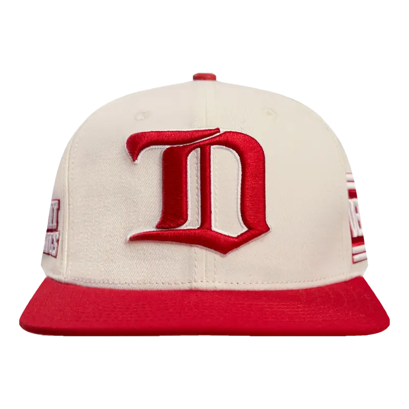 nhl detroit red wings logo snapback eggshell
